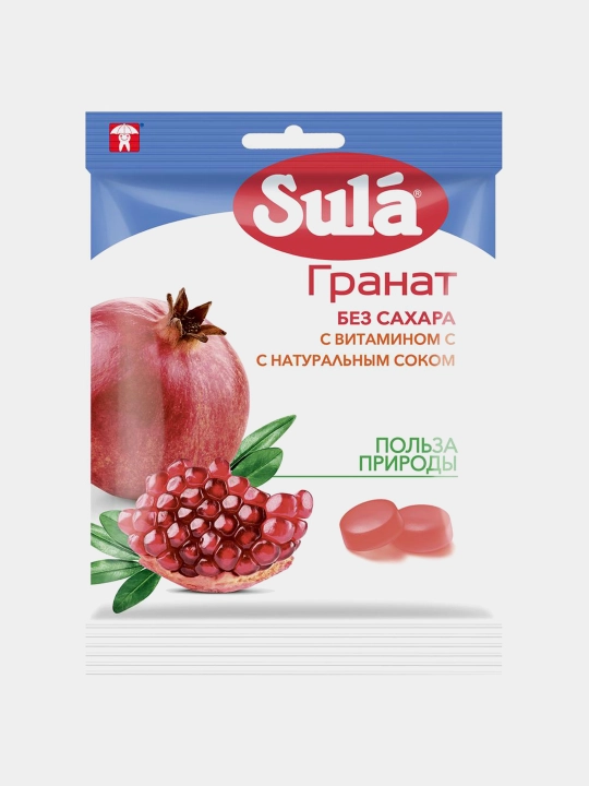 Shakarsiz konfet Sula anor 20 paketlar, 60 g