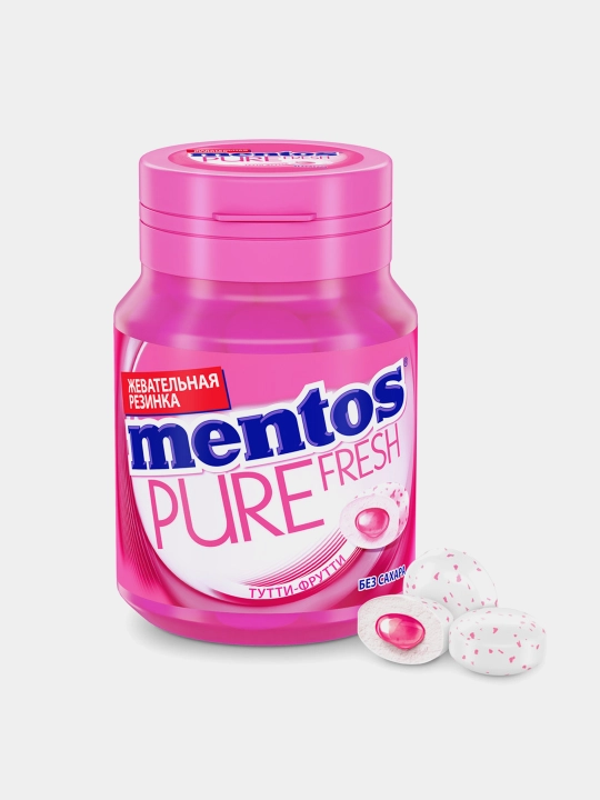 Chaynash saqich Mentos Pure Fresh Tutti Frutti, 54 gr