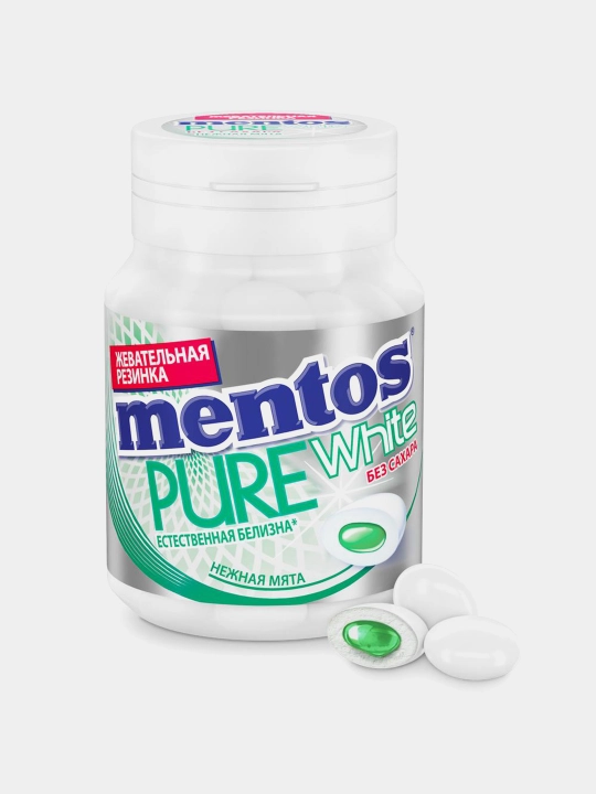 Chaynash saqich Mentos Pure, yumshoq yalpiz, 54 g