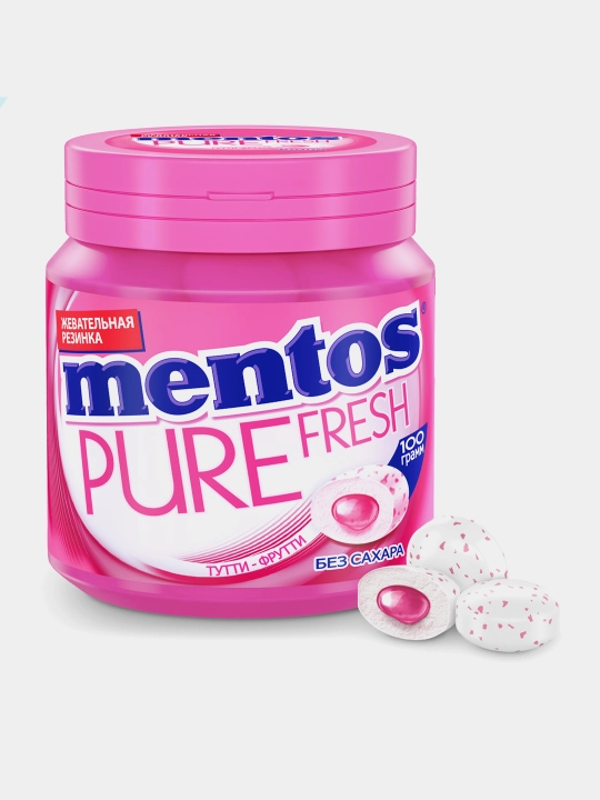 Chaynash saqich Mentos Pure Fresh Tutti-Frutti, 100 g