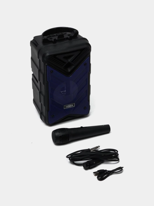 Karaoke kolonka Bluetooth Soonbox S7, FM Radio va simli mikrofoni bilan