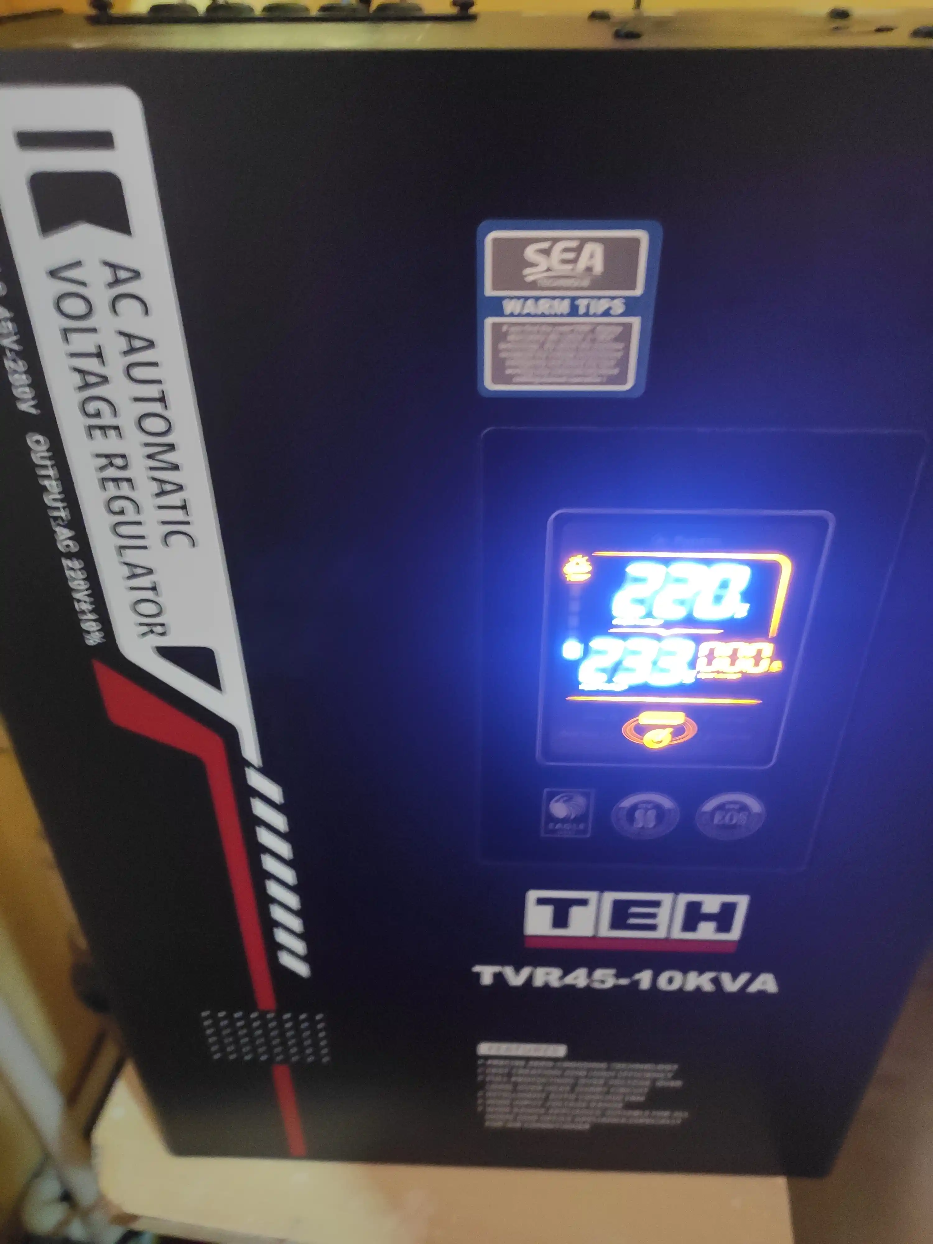 Kuchlanish stabilizatori TEH TVR 45, 10/15/20 kVA, relay, 220 V, asboblar uchun
