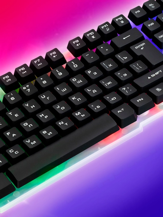 Игровая клавиатура gtx350-с RGB-подсветкой, мембранная, с проводным подключением