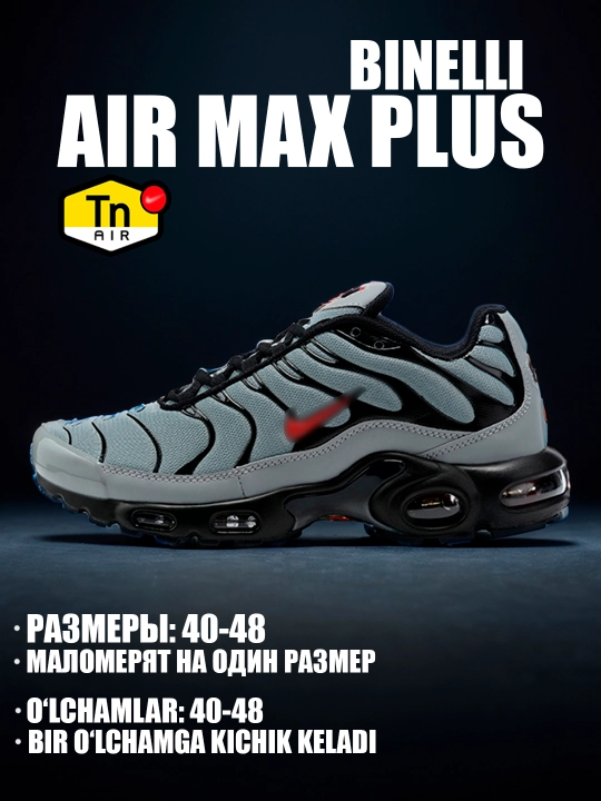 Erkaklar va ayollar uchun Nike Air Max Plus TN sport krossovkalari, 40-48, drill