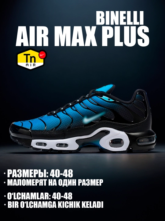 Erkaklar va ayollar uchun Nike Air Max Plus TN sport krossovkalari, 40-48, drill