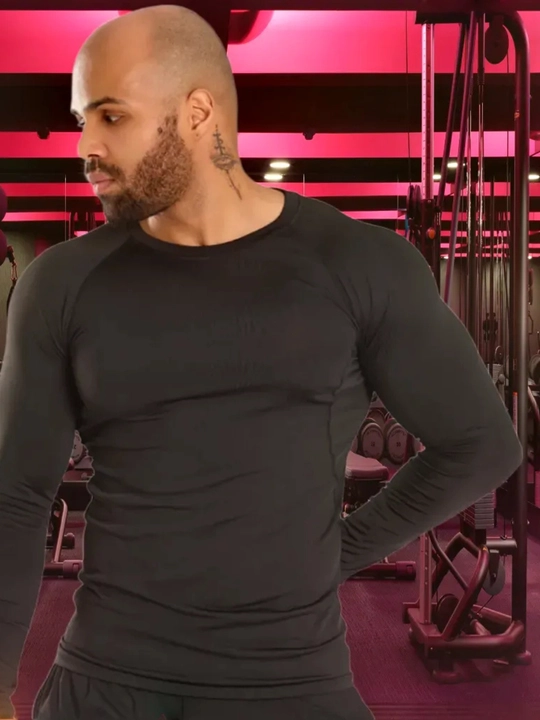 Компрессионный рашгард с длинным рукавом, спортивный, мужской, для фитнеса