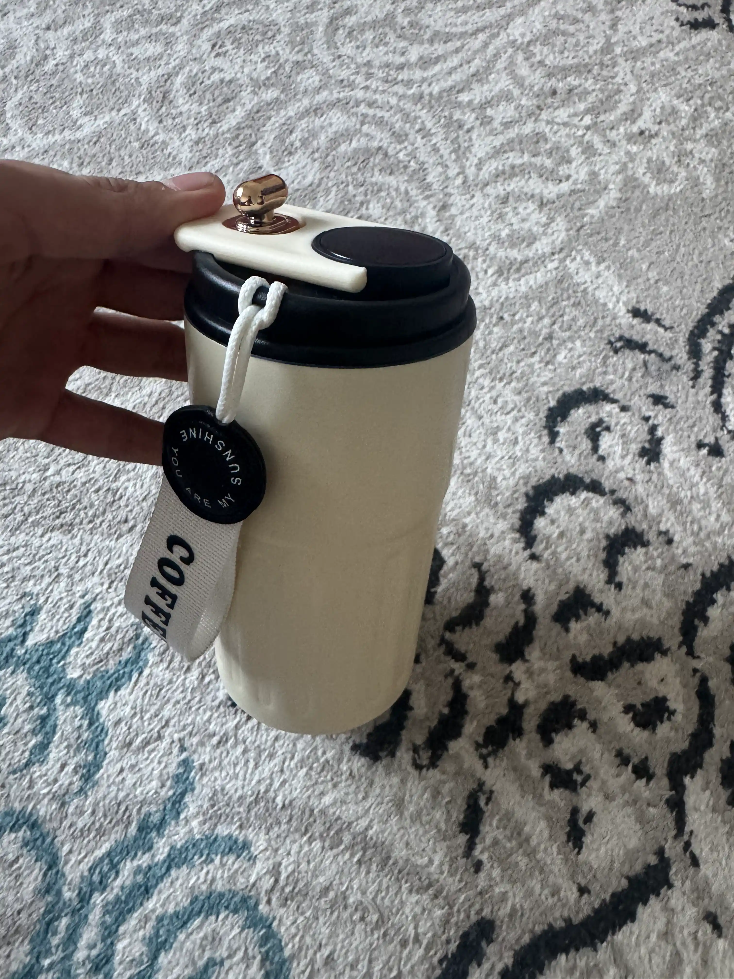 Termokrujka qahva uchun, termos krujka, harorat sensori bilan, 460 ml