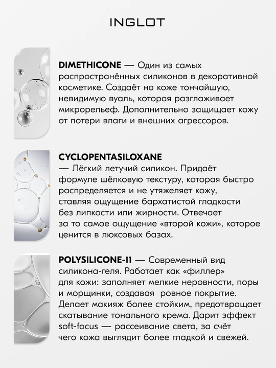 INGLOT Smoothing Under Makeup Base выравнивающая база под макияж, матирующая, 20 мл