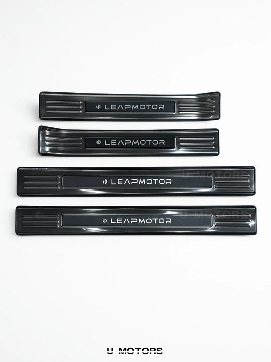 LEAPMOTOR C16 uchun metall porog qopqoqlari — zanglamaydigan po‘latdan