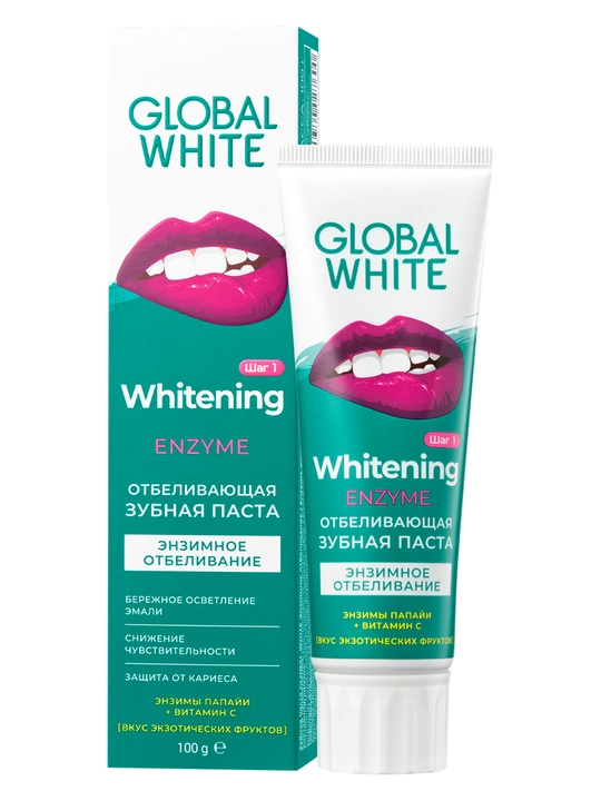 Tish pastasi GLOBAL WHITE enzim oqartirish, 100 g