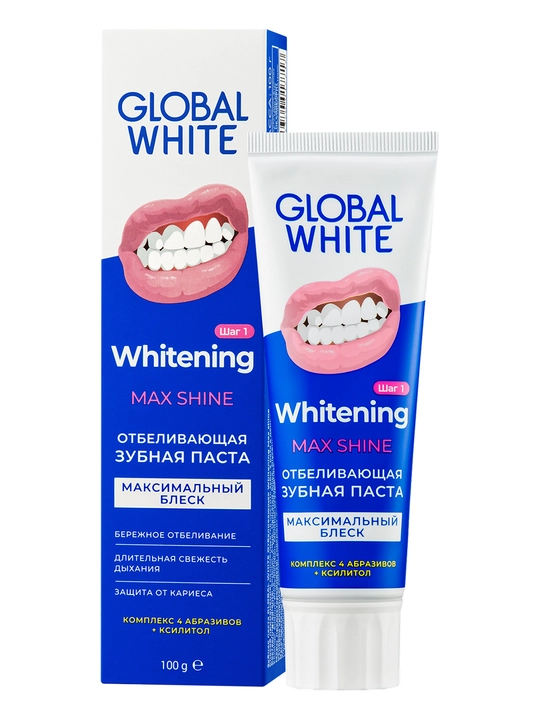 GLOBAL WHITE Tish pastasi, maksimal yaltiroqlik, 100 g