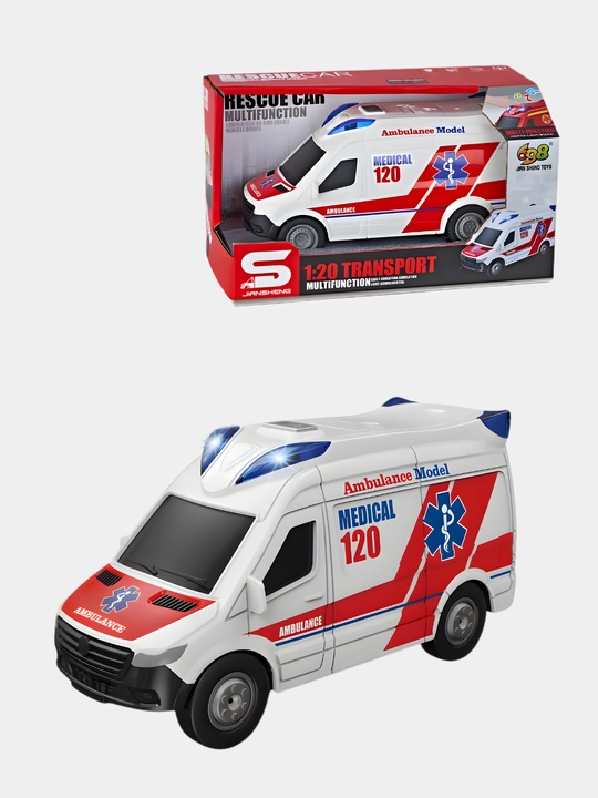 Bolalar mashinalari, tez yordam, politsiya, avtobus, musorovoz, poyezd, taksi, vertolyot