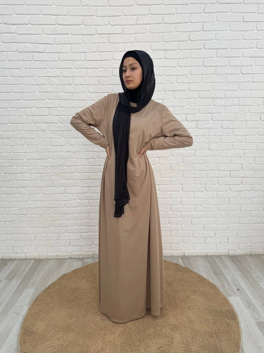 Asosiy uzun musulmon libosi, abaya, hijob, keng - 