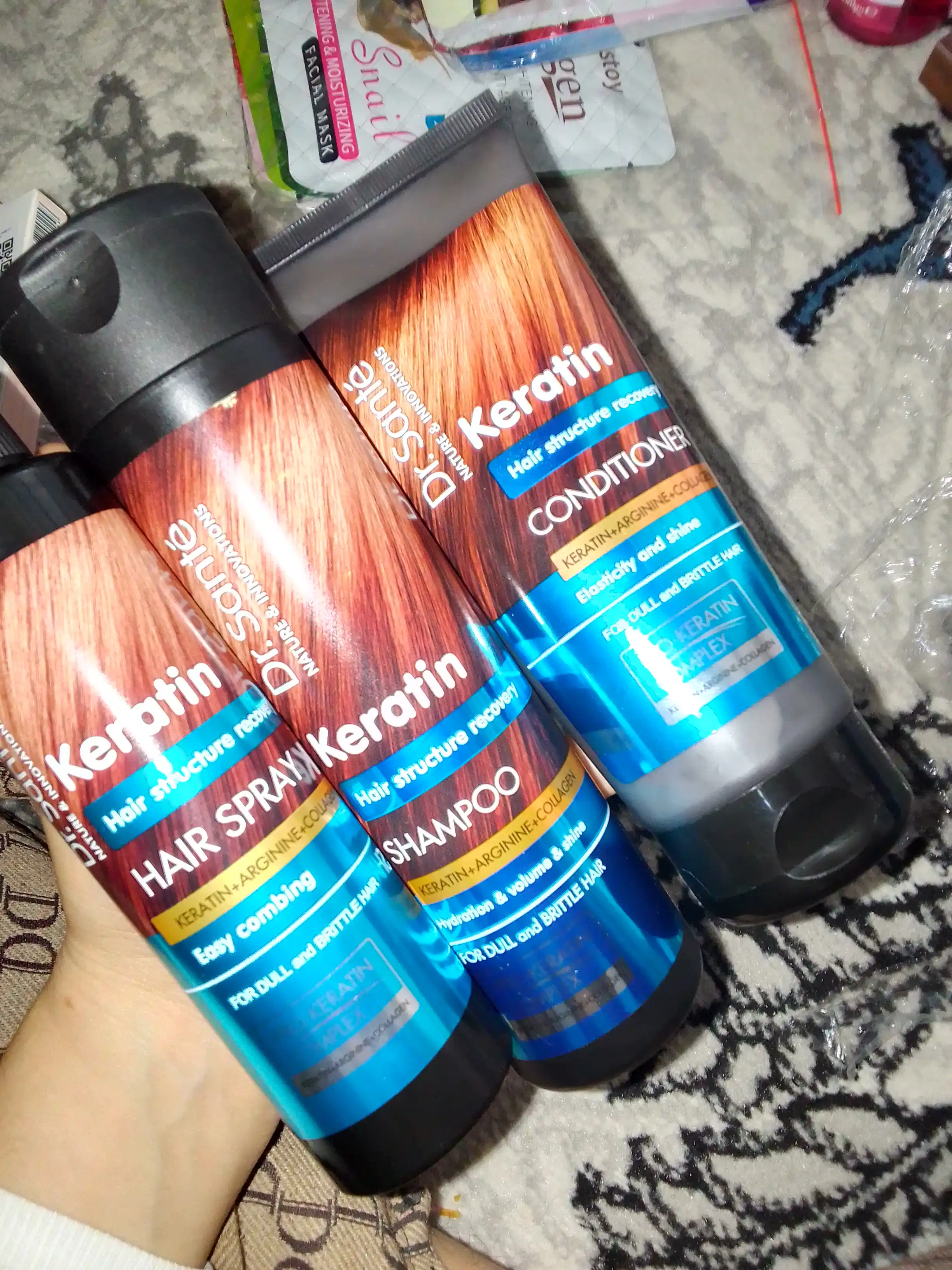 Бальзам для волос Dr.Sante Keratin, для тусклых и ломких волос, кератин + коллаген, 200 мл