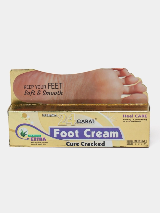 DERMA 24 CARAT FOOT CREAM — Крем для заживления трещин на пятках (Broad Biotech) - 