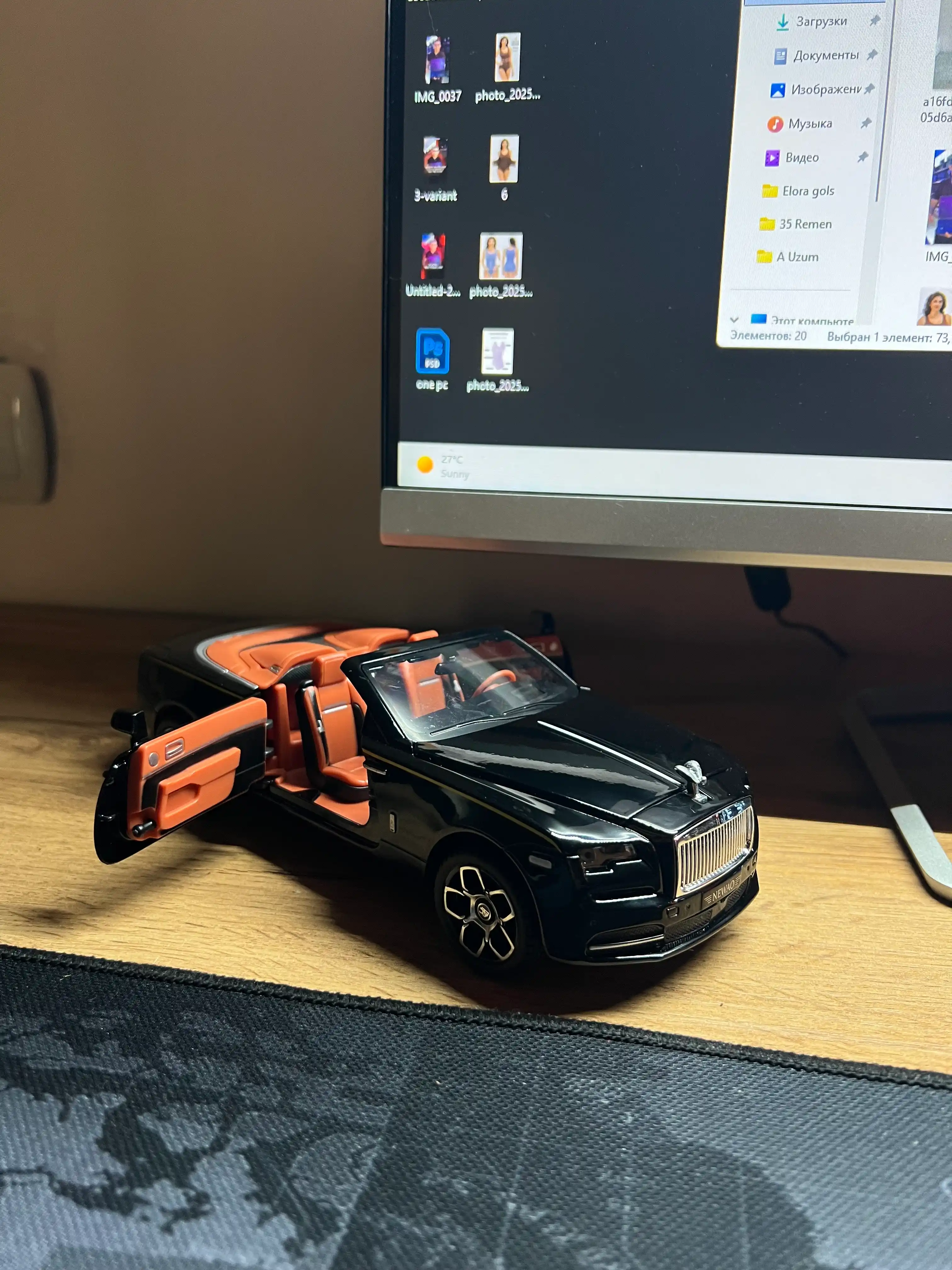 Temir mashina – bolalar uchun o‘yinchoq, kolleksion model metall avtomobil 1:24