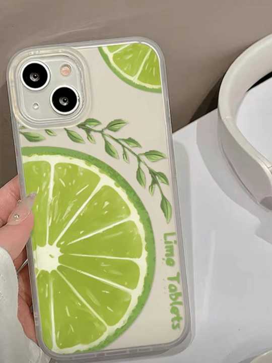 Чехол для iPhone, прозрачный с принтом лайма