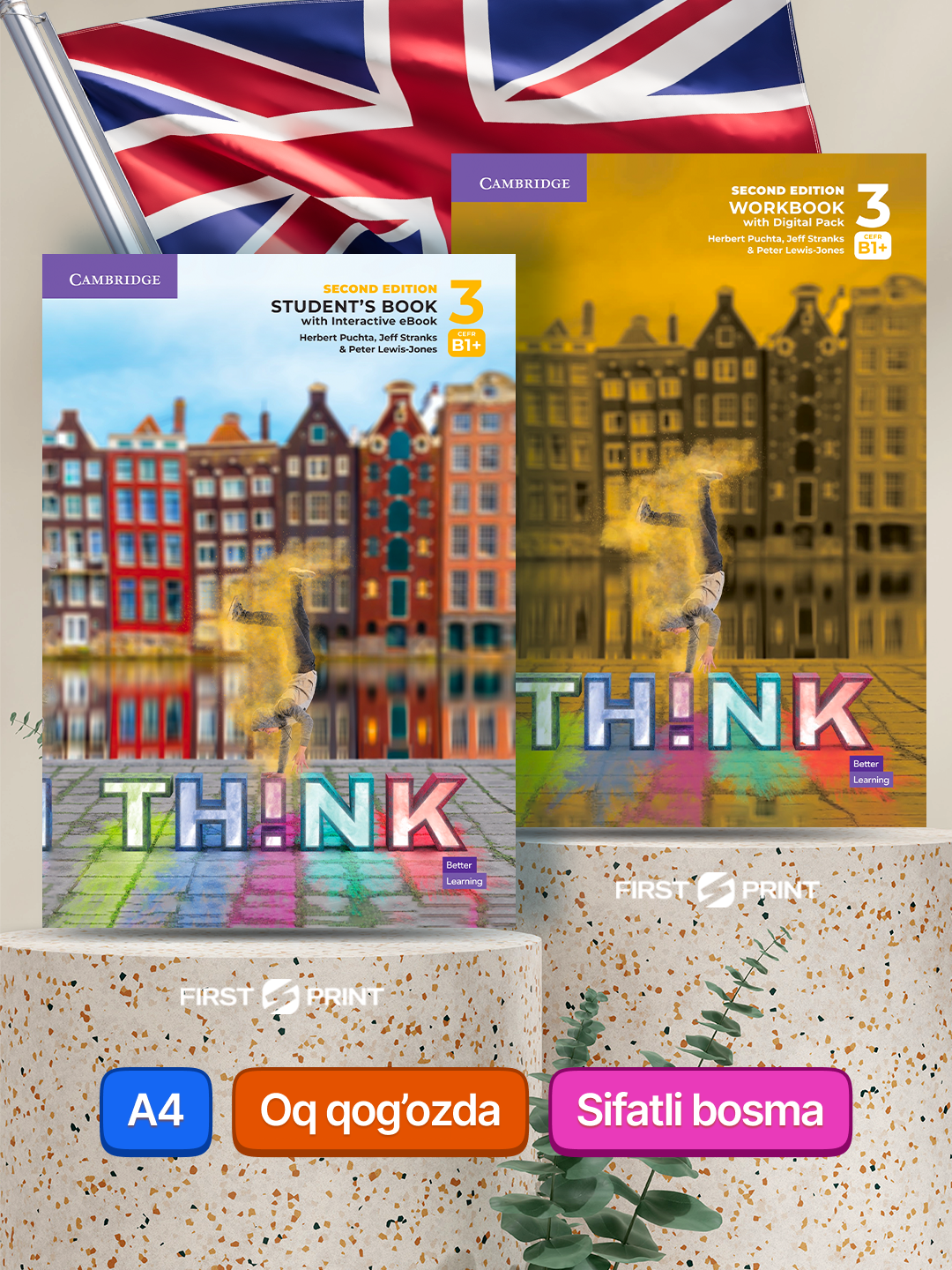 Think 2nd edition. Starter, 1, 2, 3, 4 (A1, A2, B1, B1+, B2). Studentbook+Workbook, A4 - 