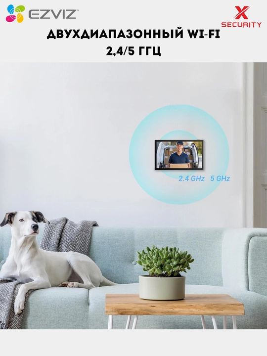 Ezviz HP7 2К,3mpУмный домашний видеодомофон,интеллектуальное обнаружение движения человека