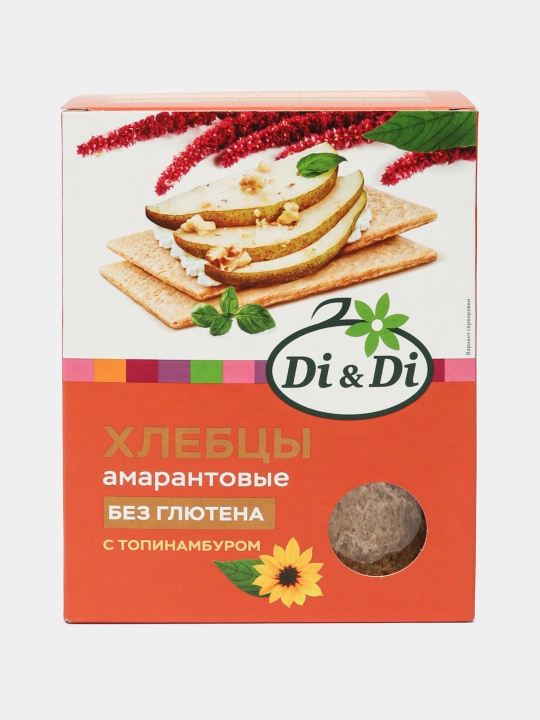Glyutensiz, topinamburli Di&Di amarant non bo‘laklari, 195 g - 