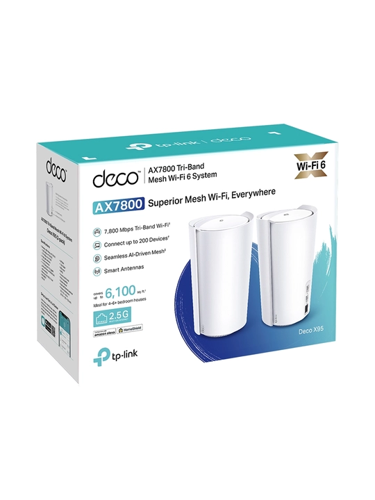 TP-Link Deco X95 - zamonaviy uch diapazonli Mesh Wi-Fi 6 tizimi - 