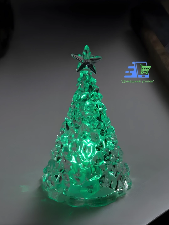 Yulduzchali LED Yangi yil archa dekor chirog‘i | Shaffof mini LED archa, 10 sm