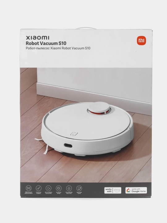 Робот-пылесос Xiaomi S10, ZigBee, лазерный дальномер, Li-Pol, белая