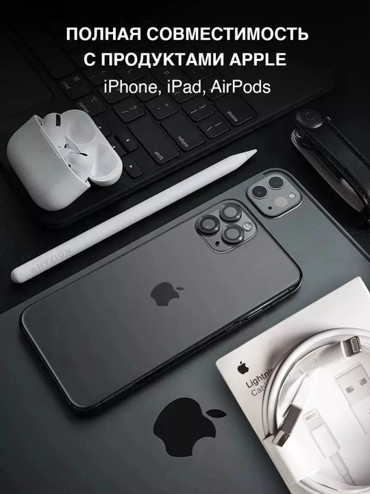 Кабель для iphone USB – Lightning для быстрой зарядки 2 м
