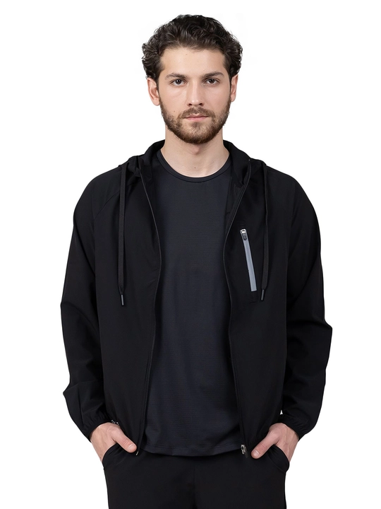 Мужская спортивная куртка 7SABER AirTech, ветровка с капюшоном - 