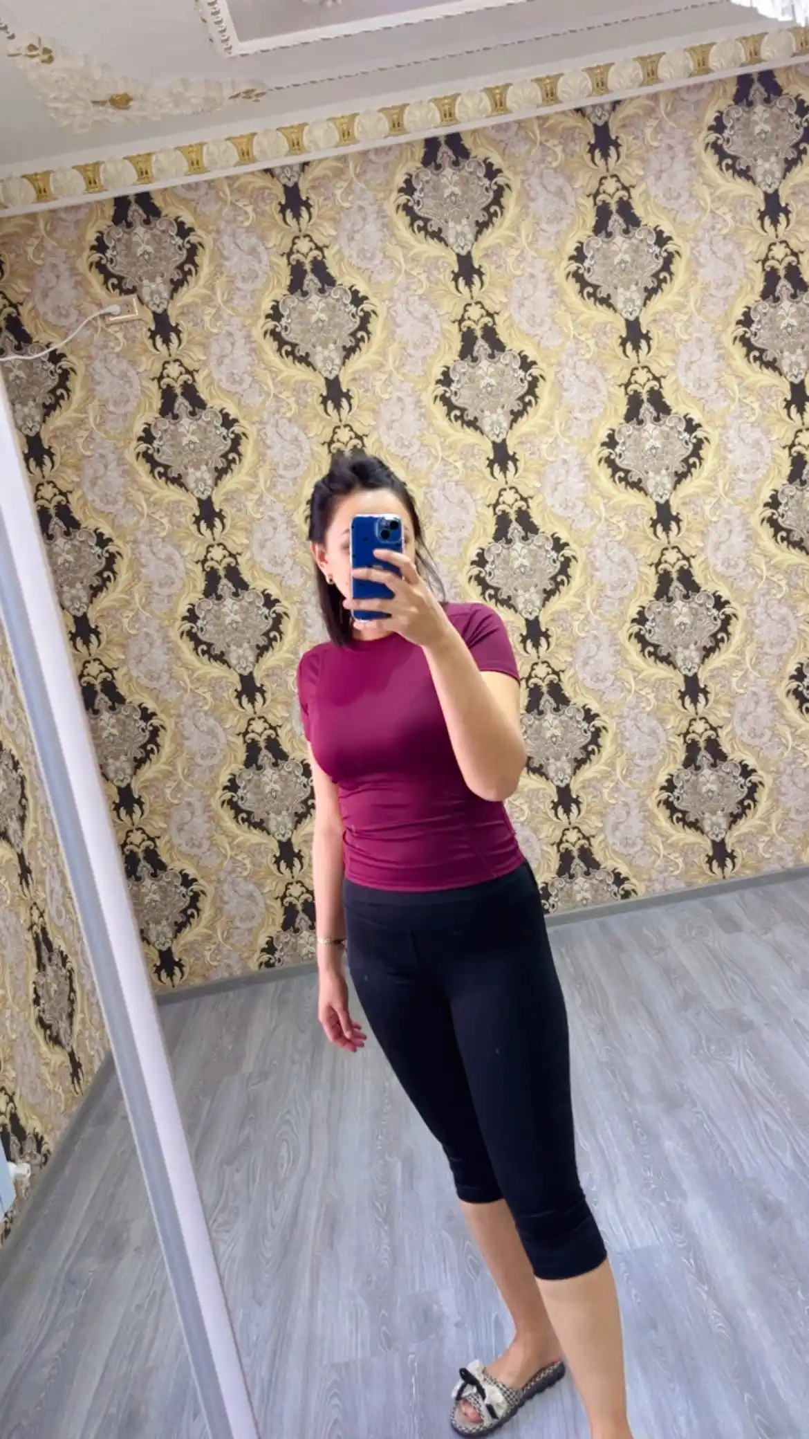 Фитнес одежда, SlimFit женская спортивная, рашгард, футболка