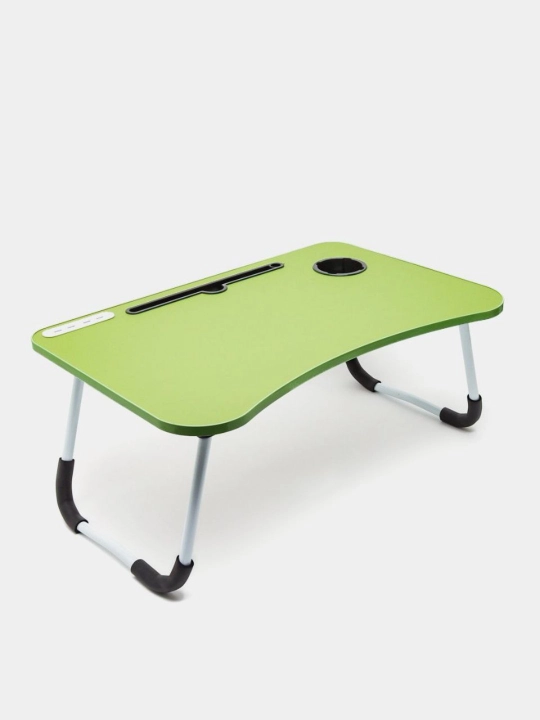 Egiluvchan mini stol, noutbuk, nonushta va o‘qish uchun stollar, 60×40×28 sm - 