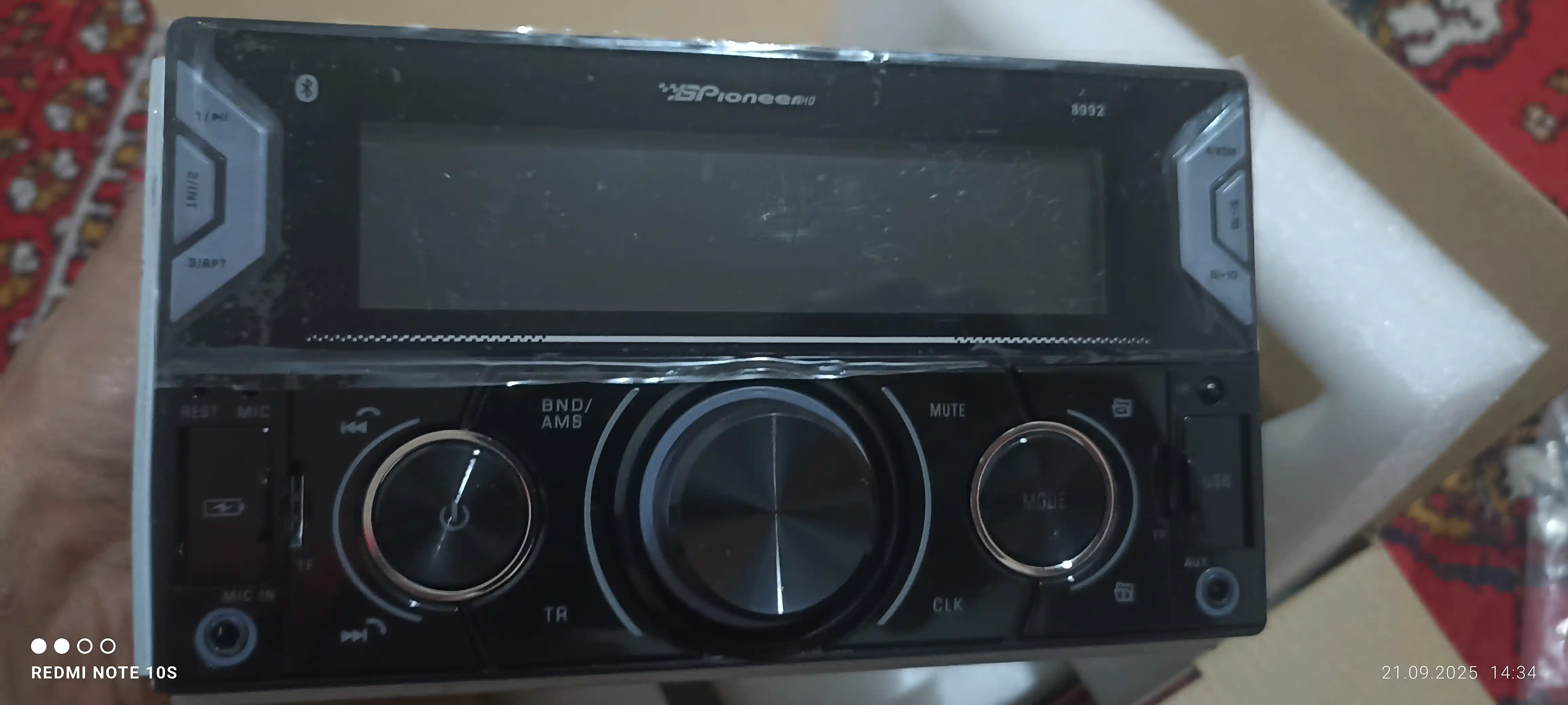 Автомобильная магнитола Pioneer Bluetooth, USB, AUX, FM-радио, с пультом 1DIN/2DIN