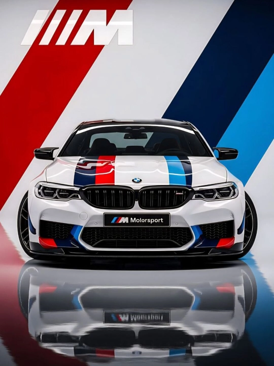 O'z-o'zidan yopishqoq rasm, A4 formatida. BMW Motorsport