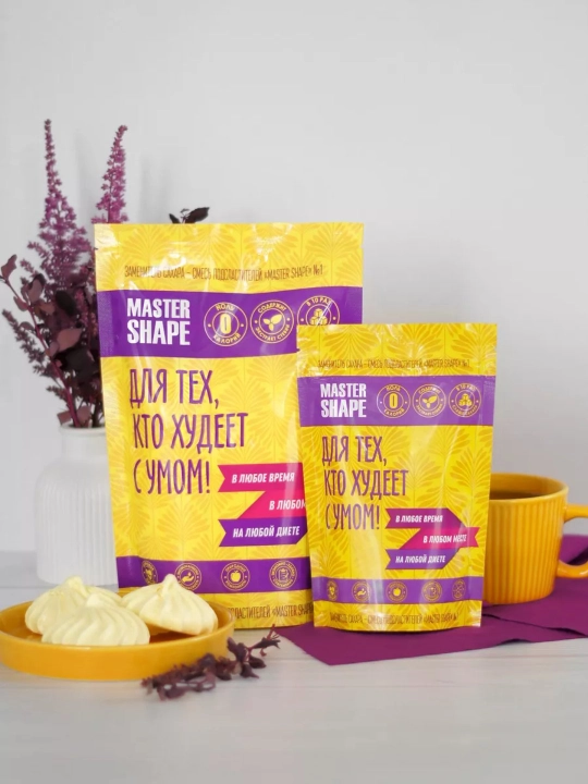 Сахарозаменитель Master Shape 1, в 10 раз слаще сахара, экстракт стевии, 150г