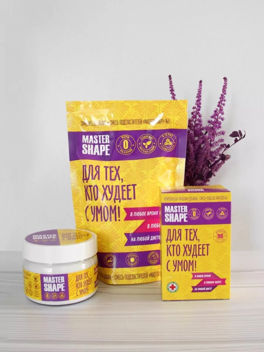Сахарозаменитель Master Shape 1, в 10 раз слаще сахара, экстракт стевии, 500г