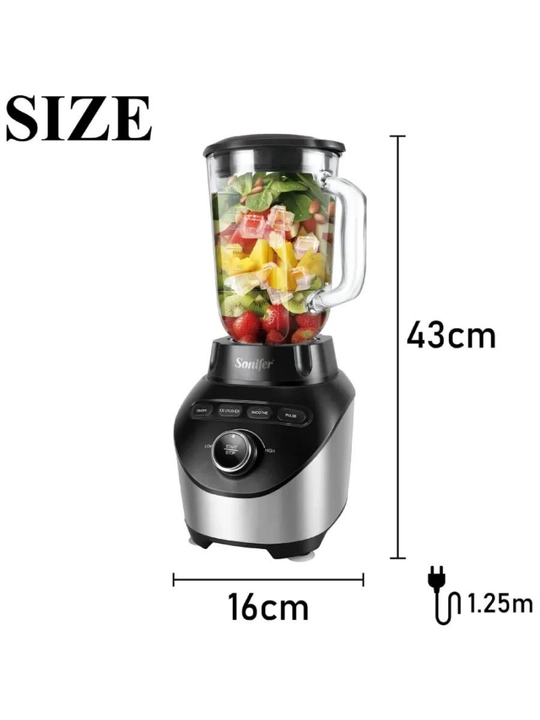 Ko‘p funksiyali elektr blender 10-tasi-1 da, maydalagich va smuzi tayyorlagich, 1000 Vt
