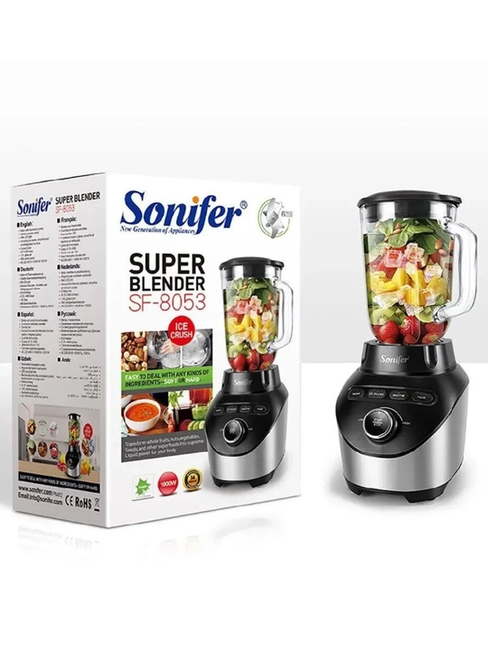 Ko‘p funksiyali elektr blender 10-tasi-1 da, maydalagich va smuzi tayyorlagich, 1000 Vt