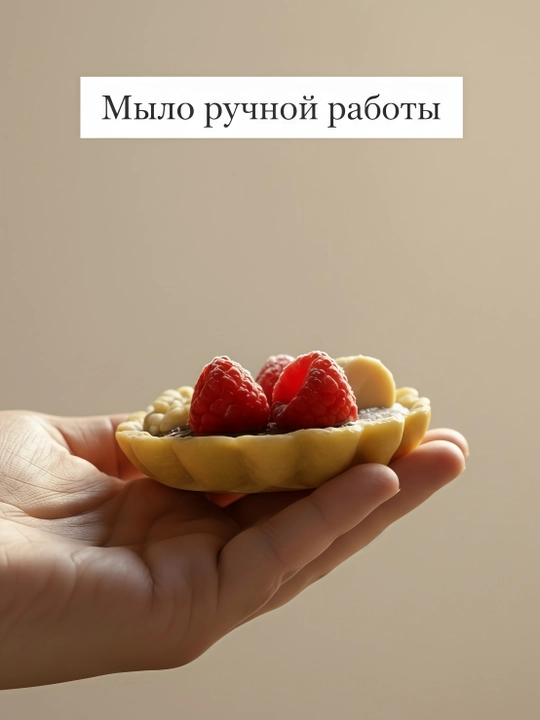 Mevalar va yong'oqlar bilan qo'lda tayyorlangan sovun "Tartaletka". Xushbo'y, esdalik sovu