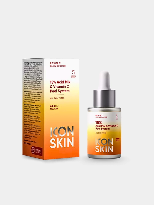 ICON SKIN terini yangilash uchun kislotalar va peptidlar bilan professional piling, 30 ml