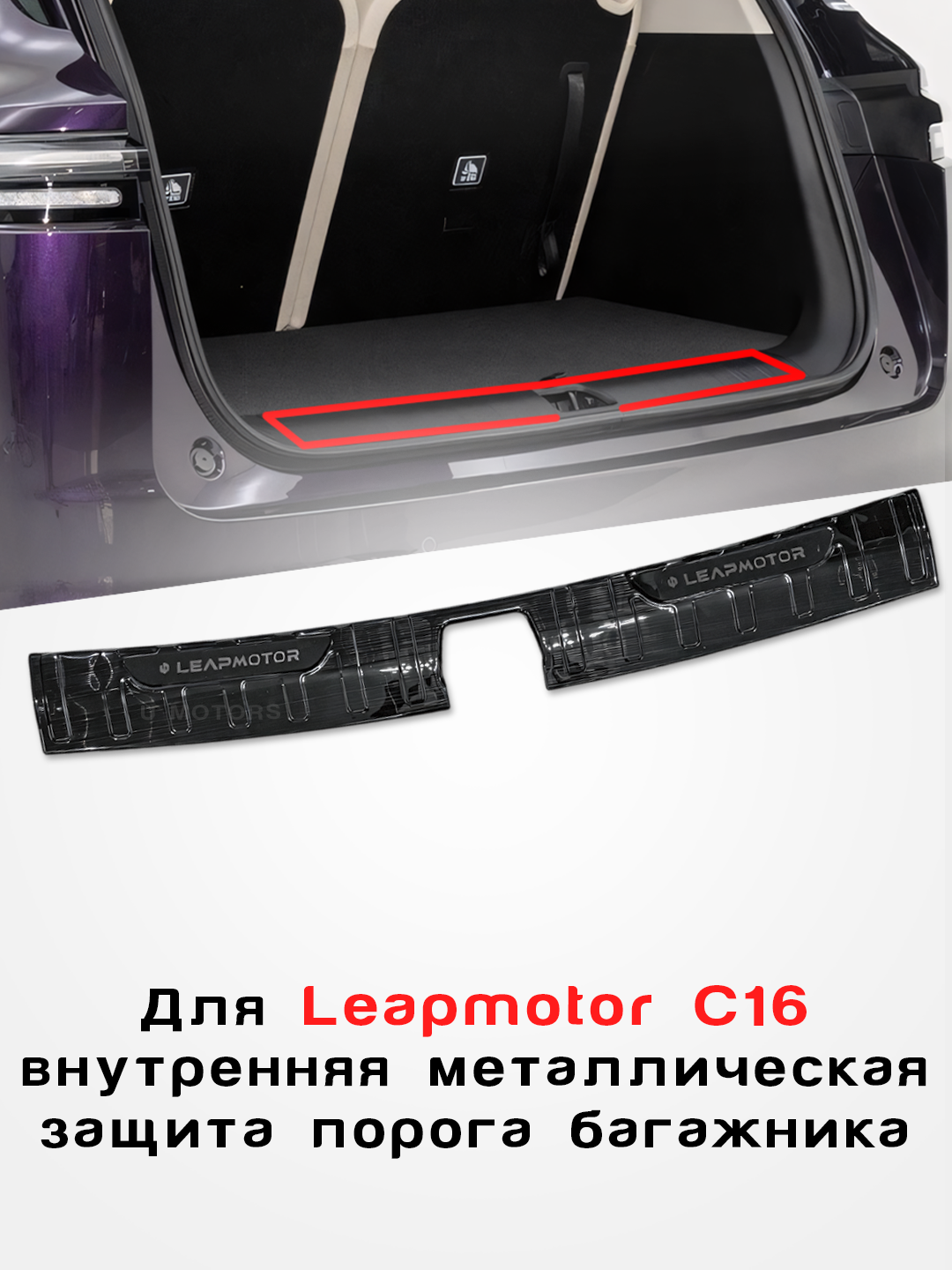 LEAPMOTOR C16 uchun metall porog qopqoqlari — zanglamaydigan po‘latdan - 