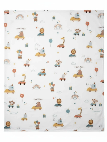 Детское постельное бельё с милыми принтами, 3 предмета, хлопок, мягкое и гипоаллергенное