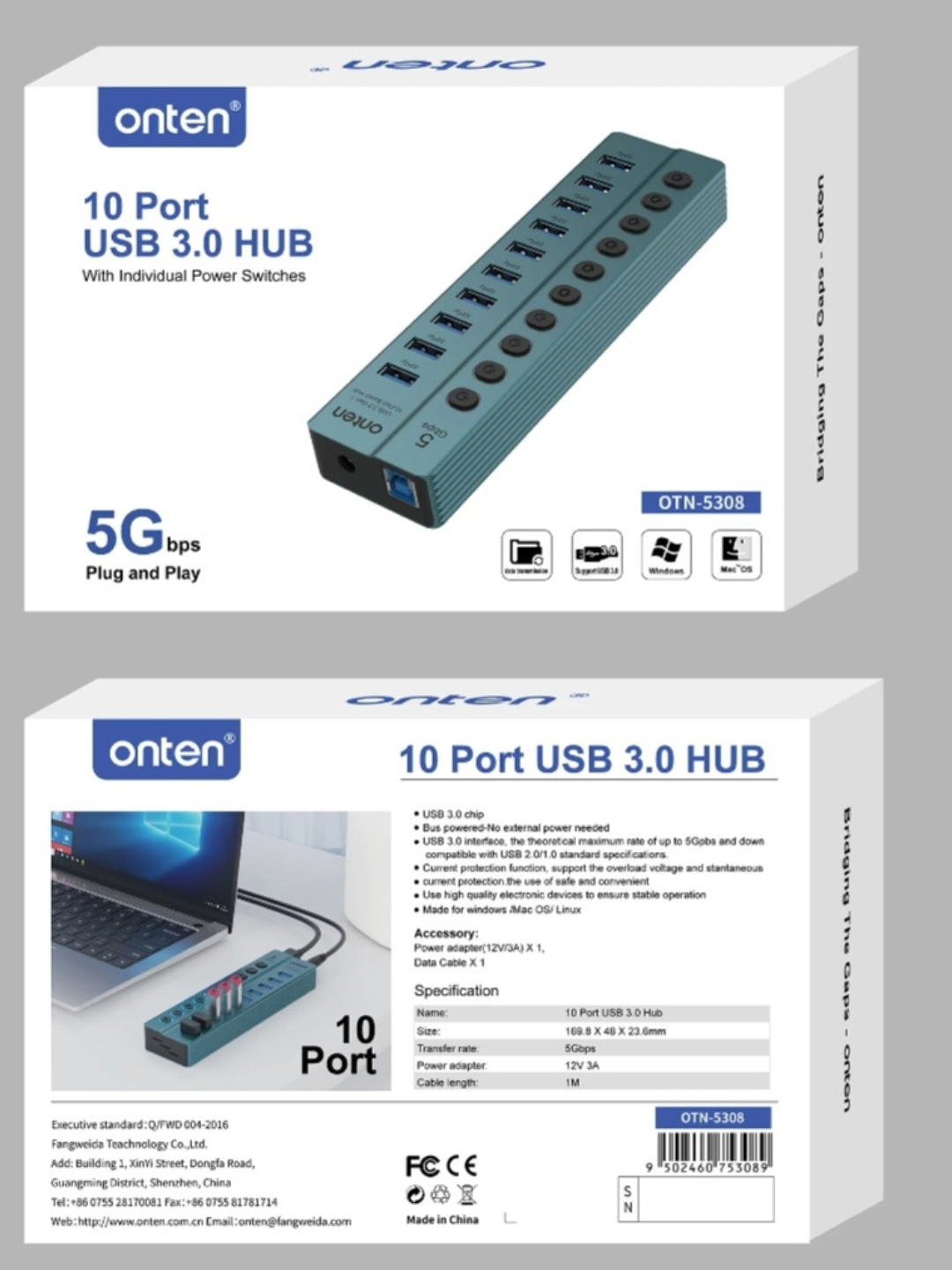 OTN 5308 Usb Hub 10 Port USB-хаб