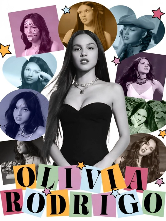 Plakat stikeri, A4 formatda, Olivia Rodrigo