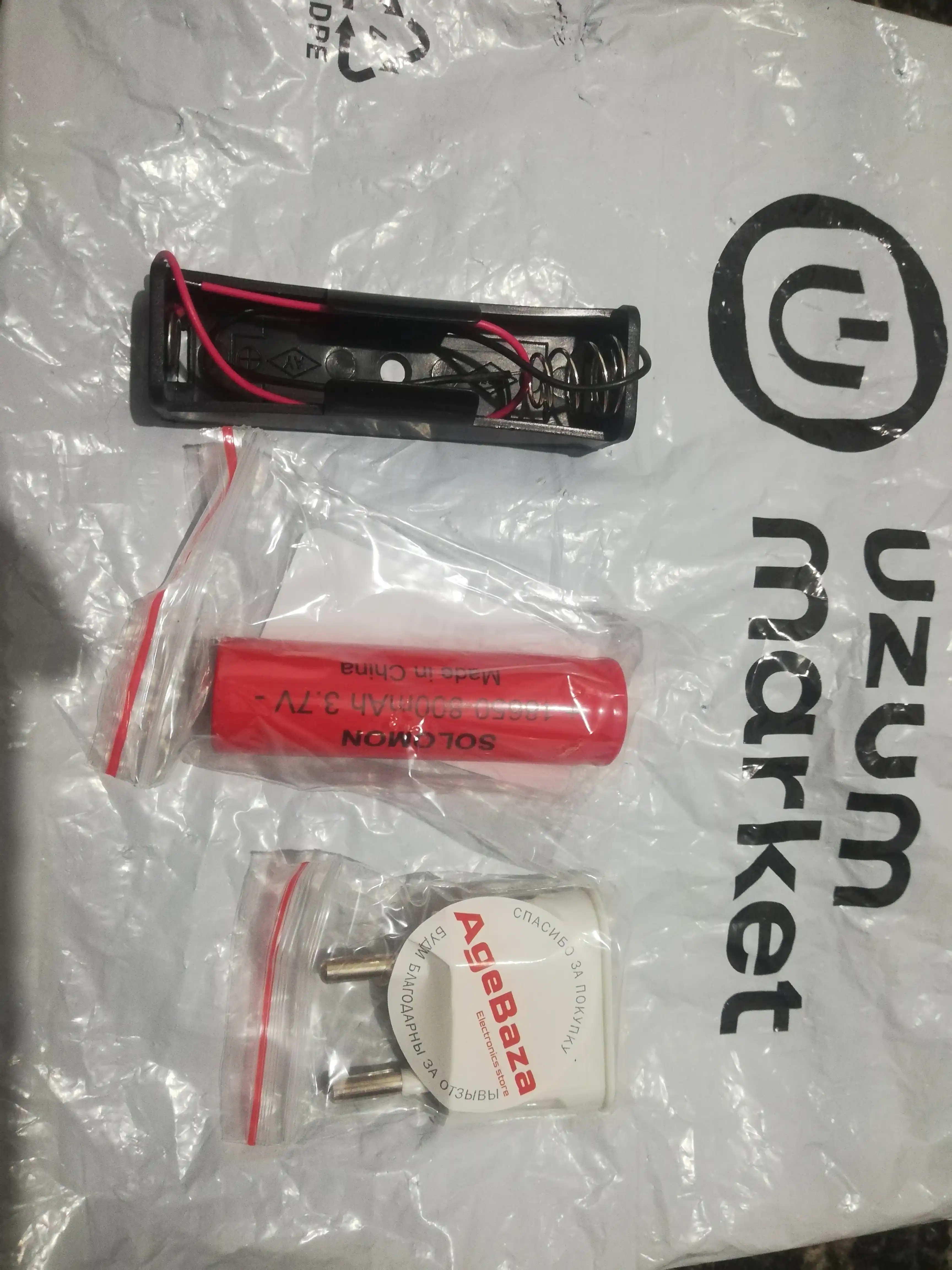 Li-ion батарейки 18650 3.7V 800mAh, лёгкий и надёжный для электроники и фонарей