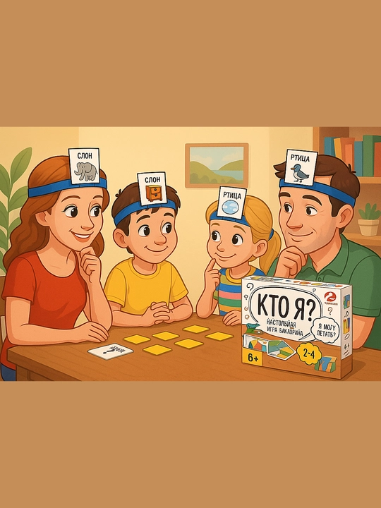 Детская настольная игра на угадывание слов "Кто я?,