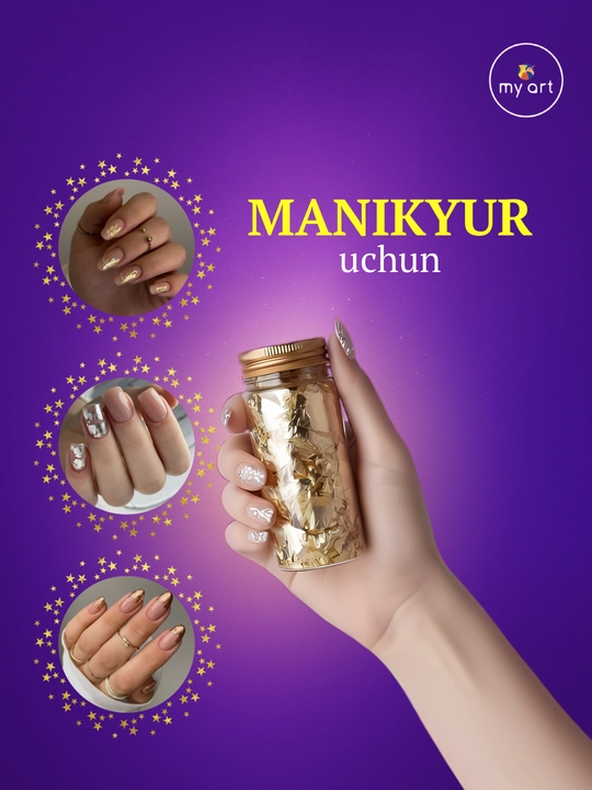 Ijod va manikyur uchun potal, bezak uchun folga, potal pag‘alari