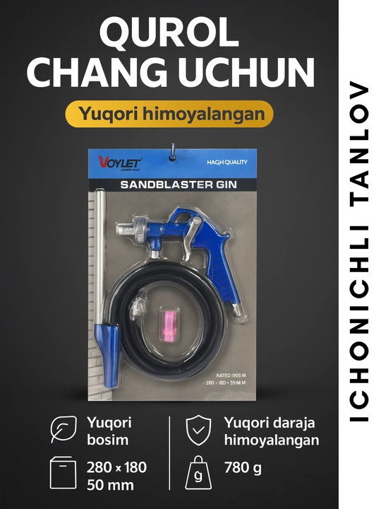 VOYLET chang purkaydigan qurol pnevmatik sandblast tozalash uchun