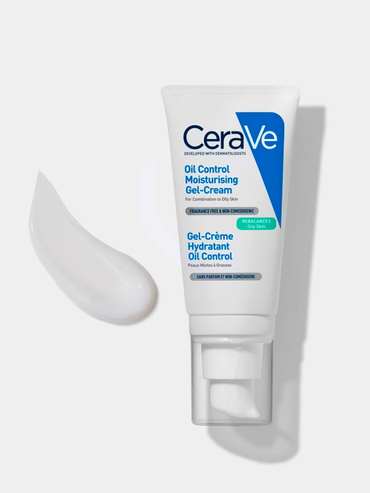 Yog‘li va aralash yuz terisi uchun namlantiruvchi CERAVE gel-kremi, 52 ml