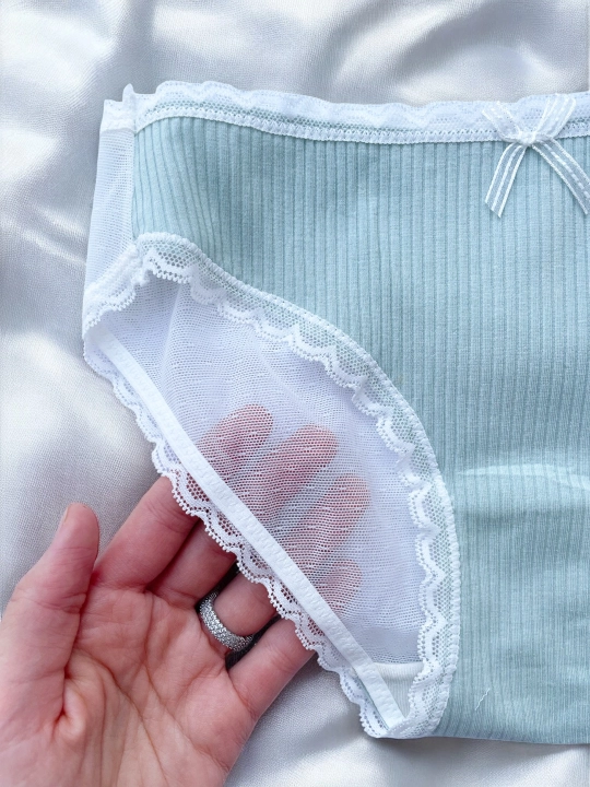 Женские трусы, кружевные слипы, из хлопка