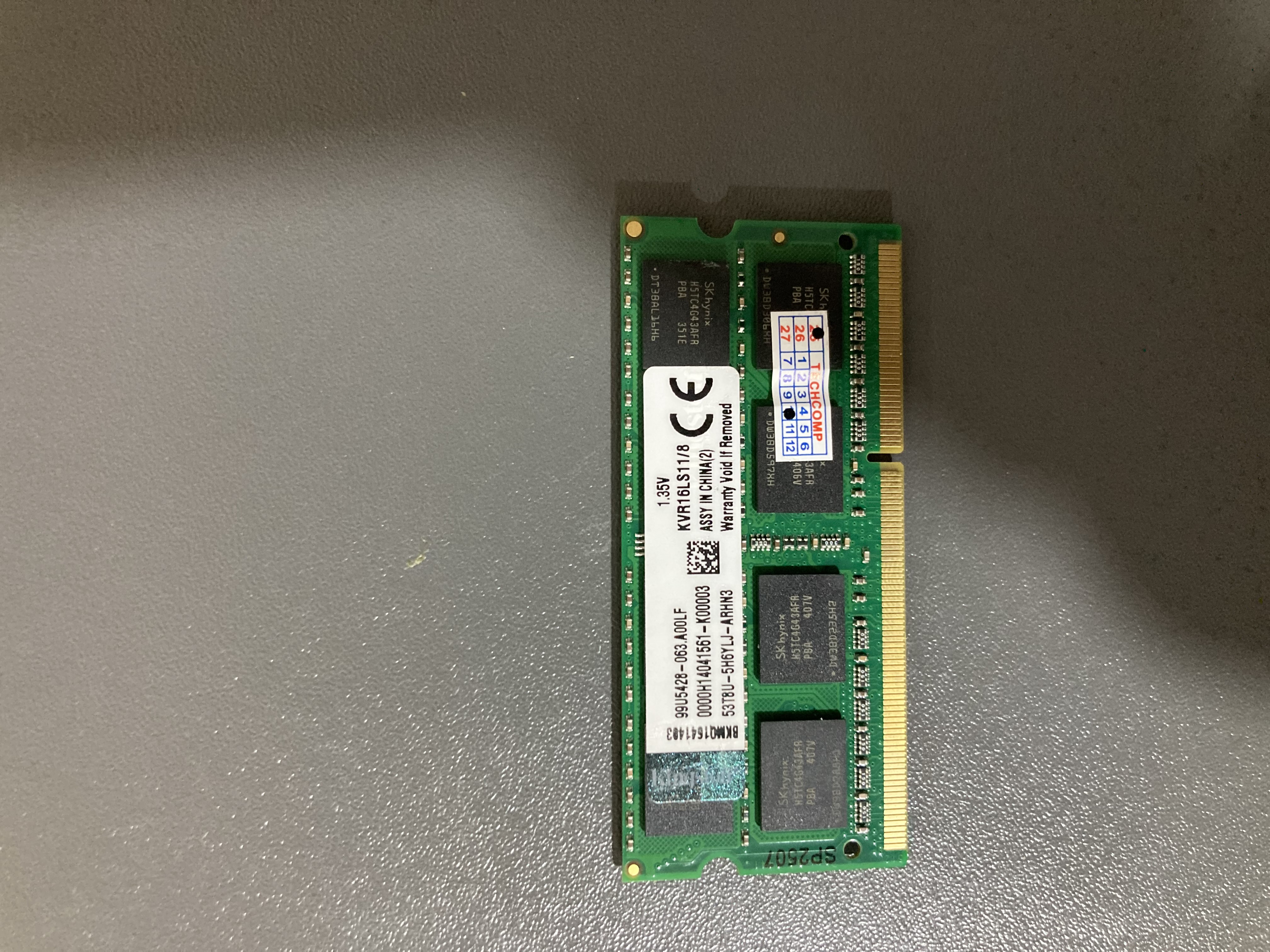 Operativ xotira Kingston So-DDR3 1600Mhz noutbuk uchun